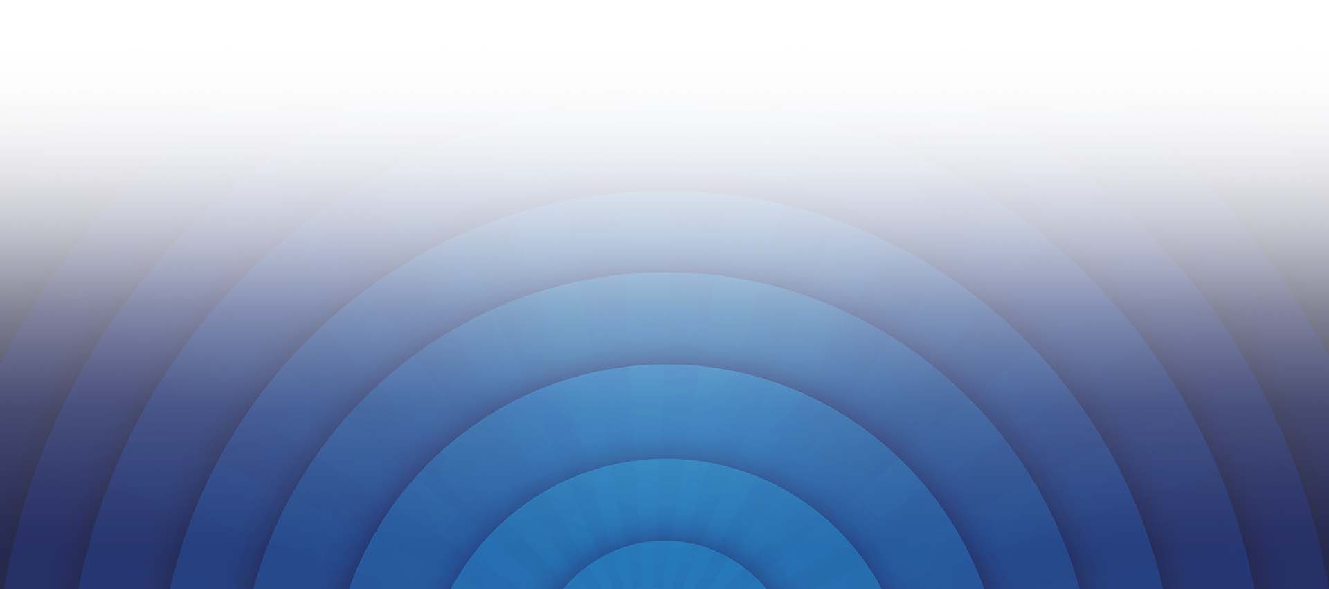 Abstract image with concentric blue circles on a gradient background, transitioning from deep blue at the bottom to white at the top, creating a calming effect.